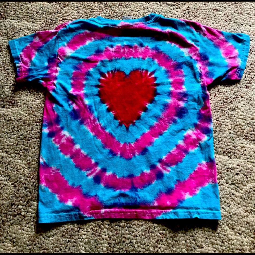 Tie dye heart T-shirt
